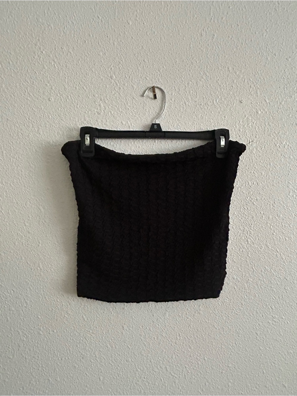 Cotton On Black Textured Strapless Top